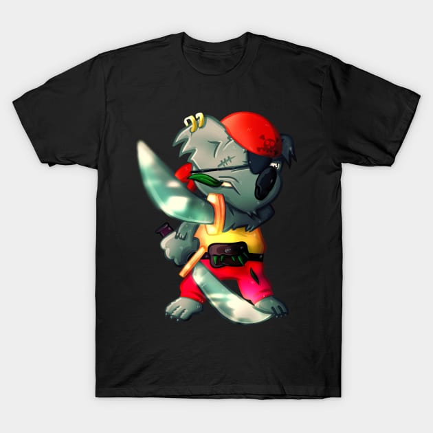 Pirate Droppo Koala Drop Bear T-Shirt by CreativeOpus